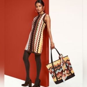 Missoni for Target ZigZag Chevron Sweater Dress XL & Matching Tote Bag